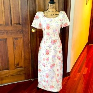 Vintage Maggy London by Kenneth Nolan. Floral dress 4
